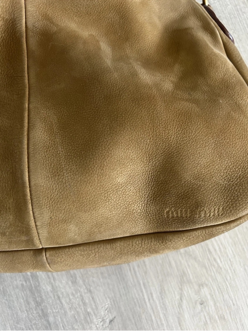 Authentic Vintage Miu Miu Made Italy Vitello Leather Hobo Shoulder Y2K Archive - Picture 4 of 10